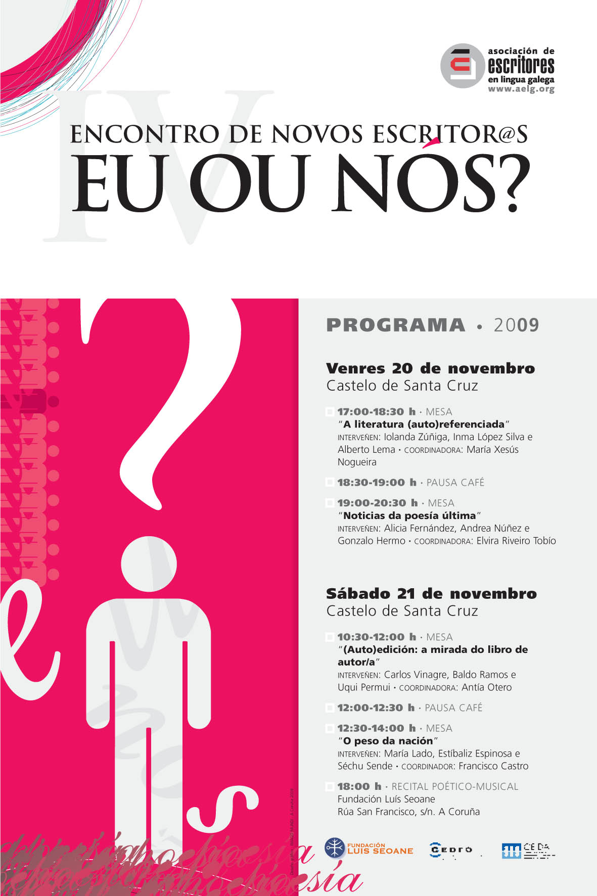 Cartel do IV Encontro de Novos Escritores